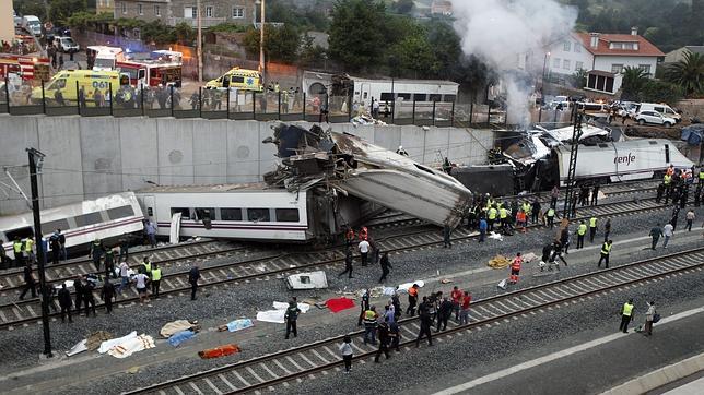 accidente de tren en Santiago